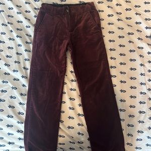 Janie and Jack maroon velvet pants size 7